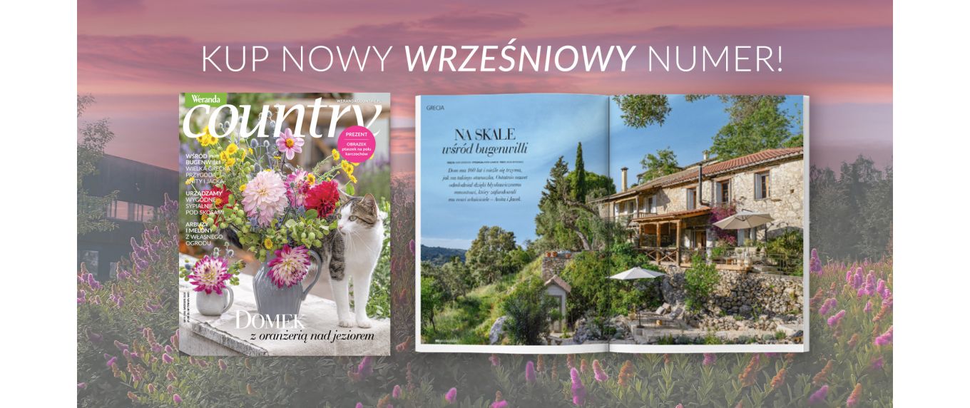 Baśniowa chatka, grecki dom na skale i smaki późnego lata – wrześniowa „Weranda Country” już w sprzedaży