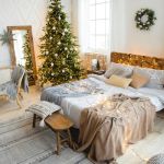 sypialnia boże narodzenie dekoracje