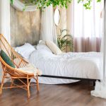 baldachim nad łóżkiem