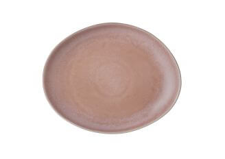 Ceramiczny talerz różowy matowy