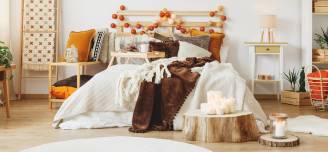 10 pomysłów na jesienne dekoracje do sypialni