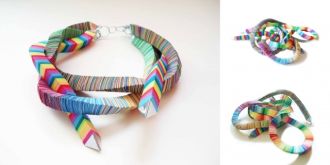 Recyklingowa biżuteria z papieru