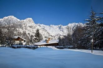 Dom z widokiem na Mont Blanc