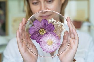 suszone kwiaty rękodzieło