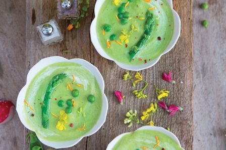 krem ze szparagów i groszku