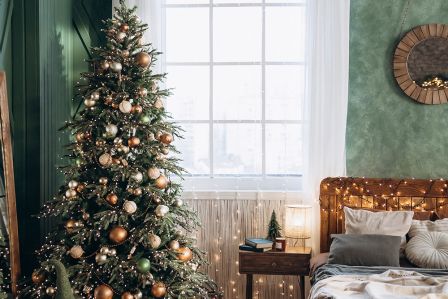 świąteczny klimat w sypialni