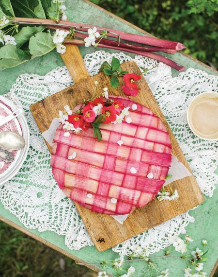 tarta z rabarbarem