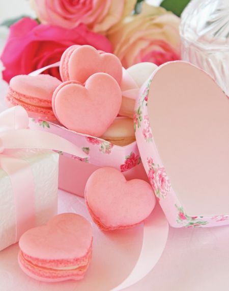 Walentynkowe makaroniki w kształcie serc