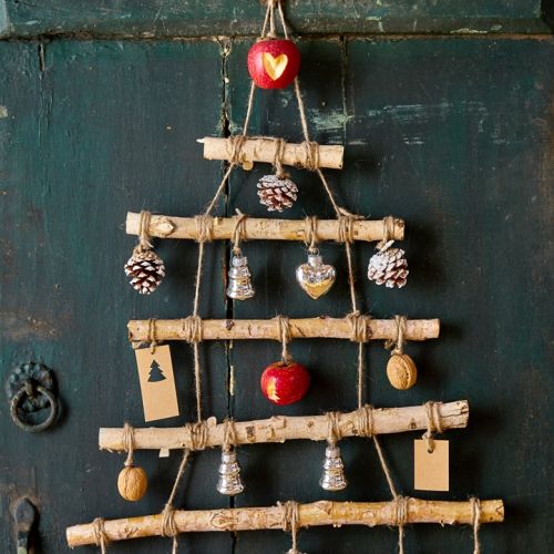 drewniana choinka diy