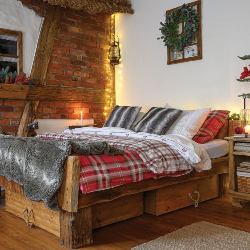 sypialnia boże narodzenie dekoracje