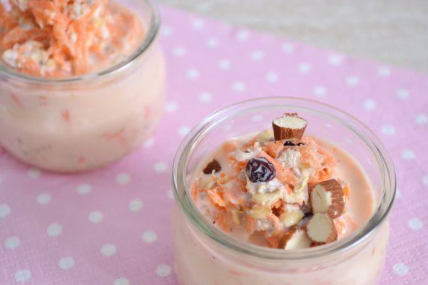 Owsianka na zimno z marchewką