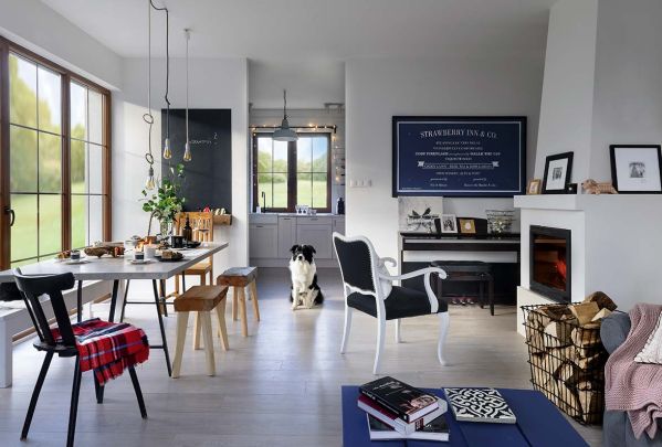 Czarno-białe wnętrza urządzone dekoracjami DIY