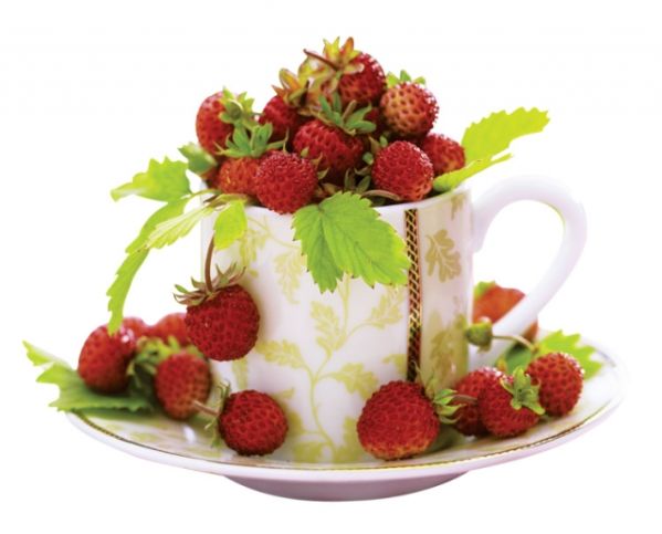 Herbata z poziomek i sok poziomkowy