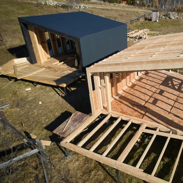 drewniana wiata garażowa