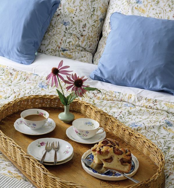 sypialnia w stylu cottagecore
