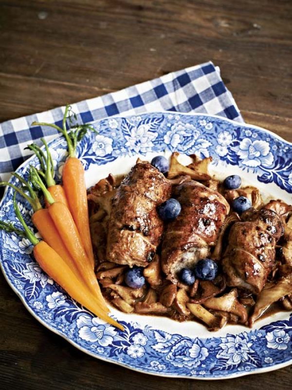 Indycze roladki z kurkami