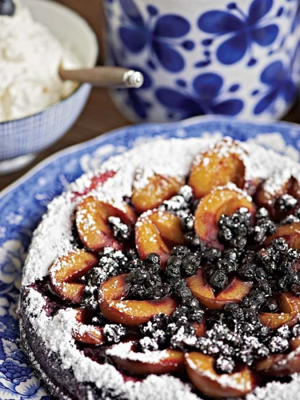 Ciasto śliwkowe z jagodami