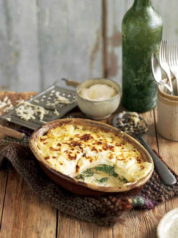 Zapiekanka ze szpinakiem i serem