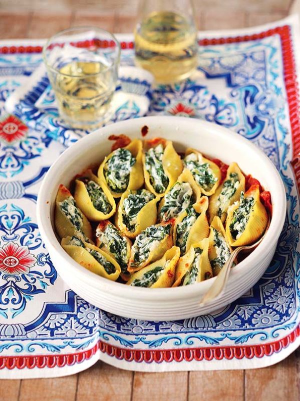 Muszle faszerowane szpinakiem