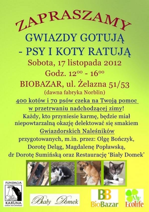 Gwiazdy gotują – psy i koty ratują Gwiazdy gotują – psy i koty ratują