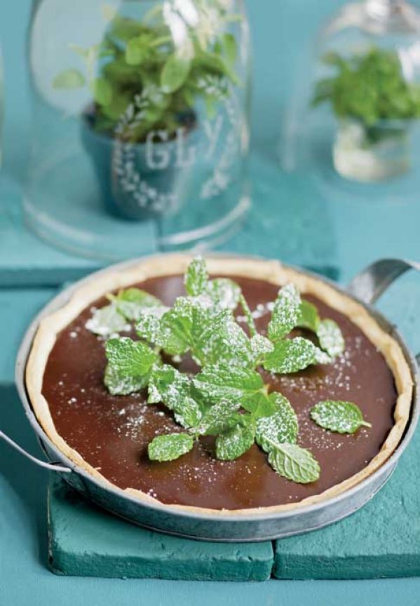 Tarta czekoladowa z miętą Tarta czekoladowa z miętą