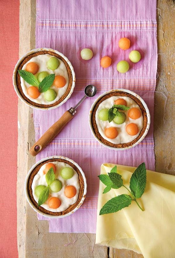 Tarta z melonem i mascarpone