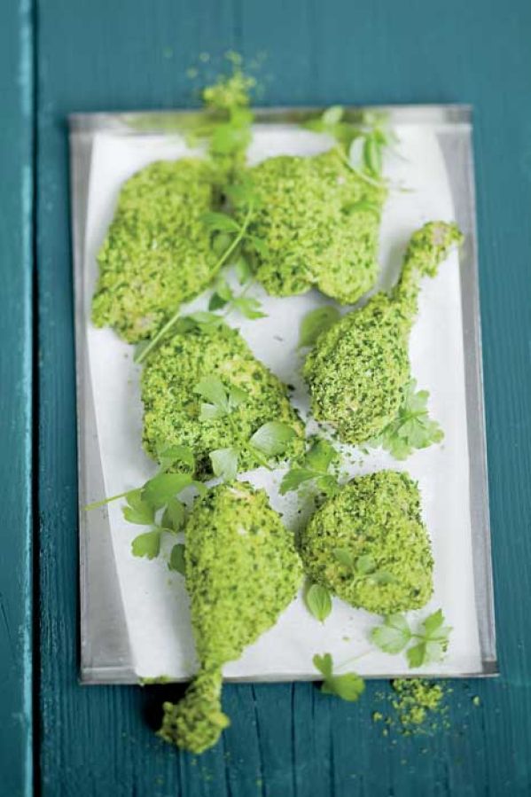 Kurczak w zielonej panierce