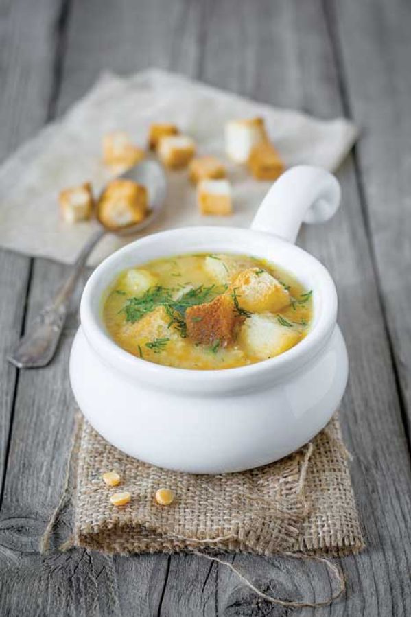 Zupa z ziemniaków i kurek