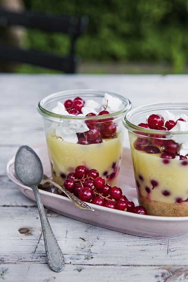 Krem waniliowy z porzeczkami