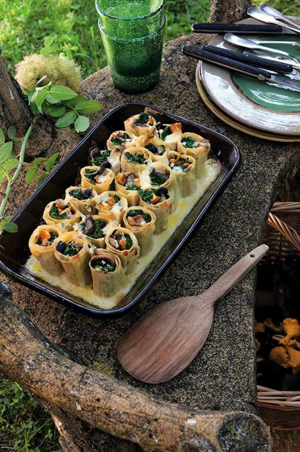 Cannelloni ze szpinakiem i podgrzybkami