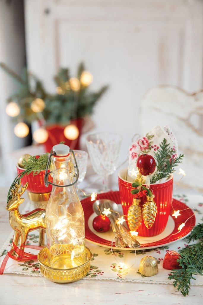 dekoracja stołu bożonarodzeniowego