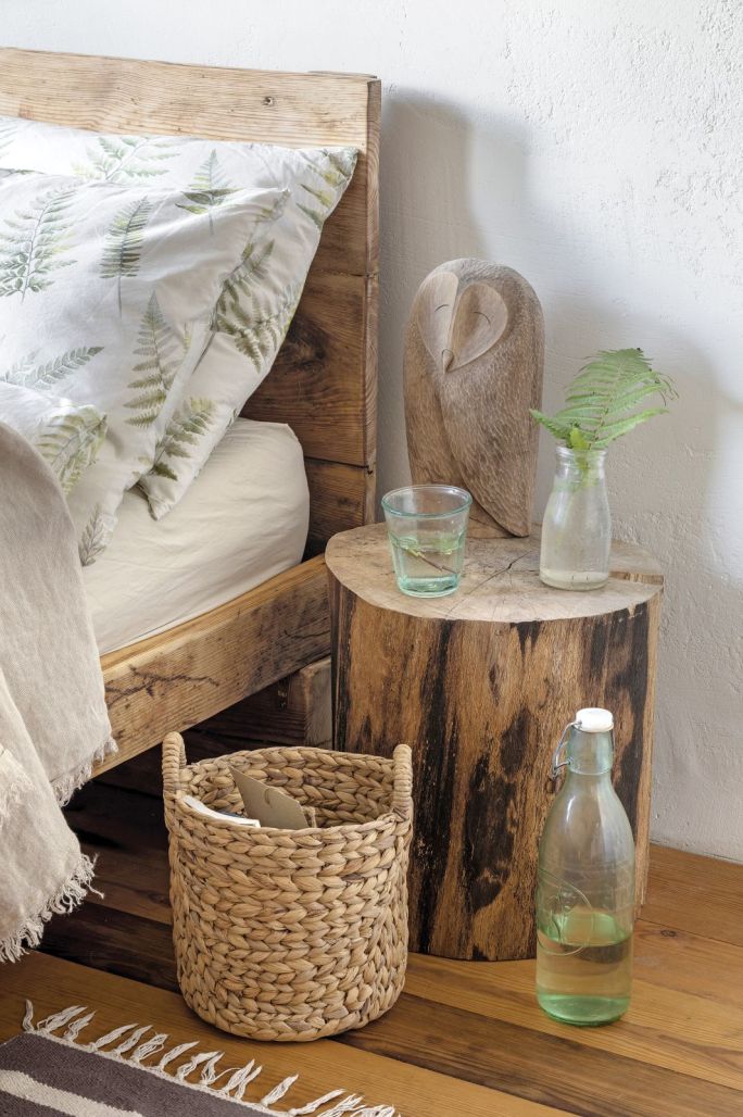 sypialnia w stylu cottagecore