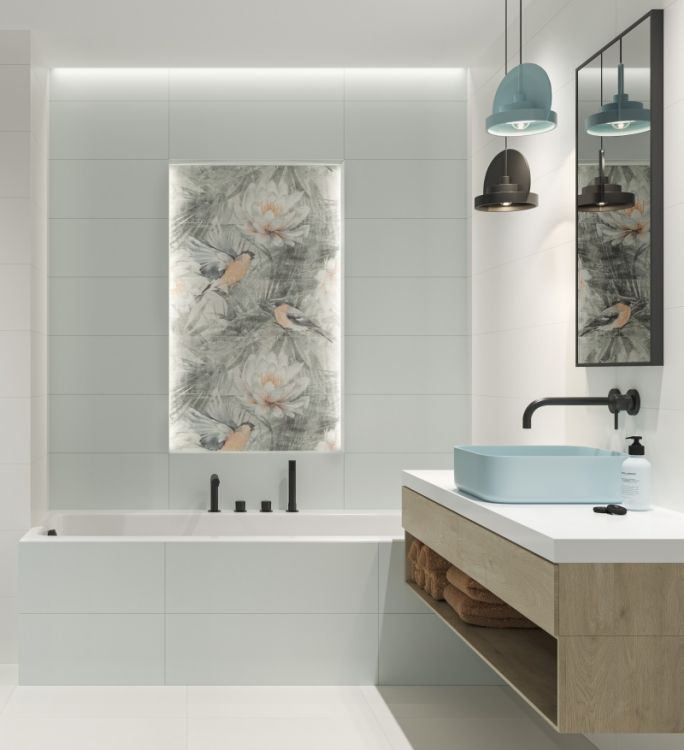 ściana w łazience dekoracyjny panel