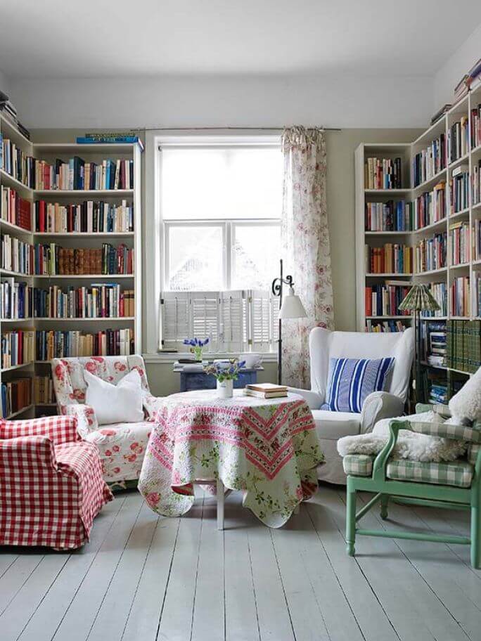 nowoczesny salon w stylu rustykalnym