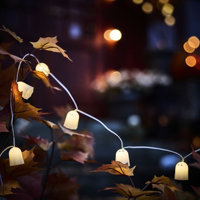 Klimatyczny łańcuch świetlny LED na baterie, fot. ikea.com.