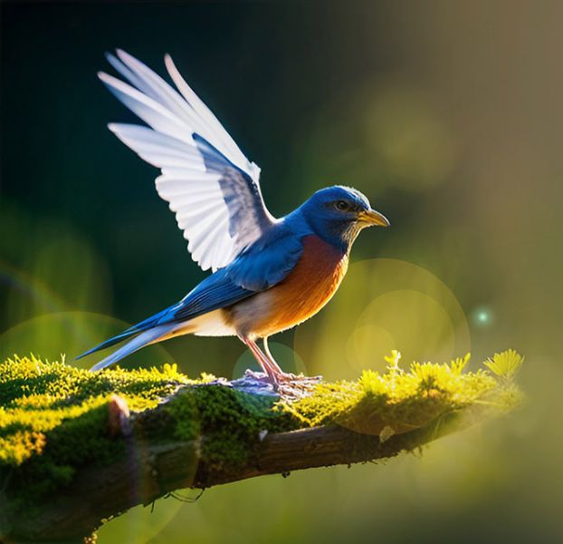 ptak o poranku, śpiewający ptak, dźwięki natury, śpiewające ptaki