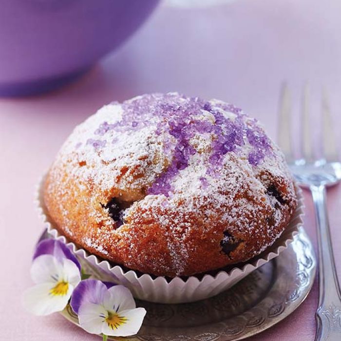 Muffinki z cukrem kwiatowym Muffinki z cukrem kwiatowym