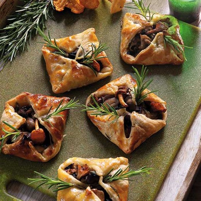Paczuszki z szynką i grzybami Paczuszki z szynką i grzybami