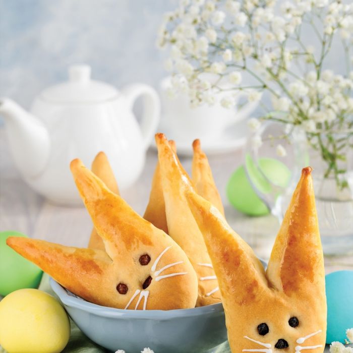 Przepis na zajączki wielkanocne z ciasta drożdżowego