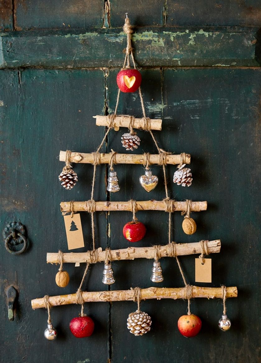drewniana choinka diy