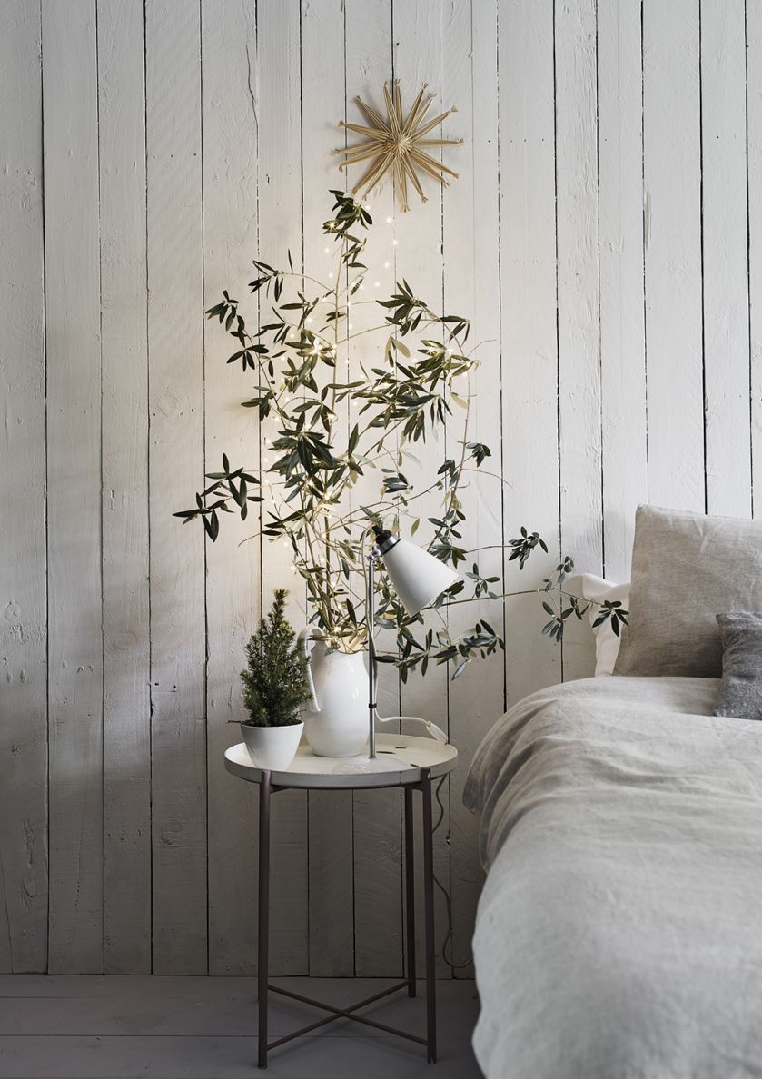 sypialnia boże narodzenie dekoracje