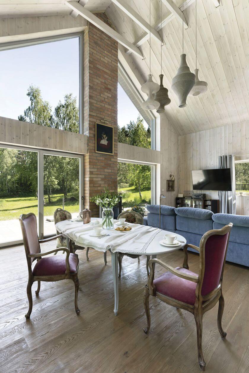 drewniany dom aranżacja