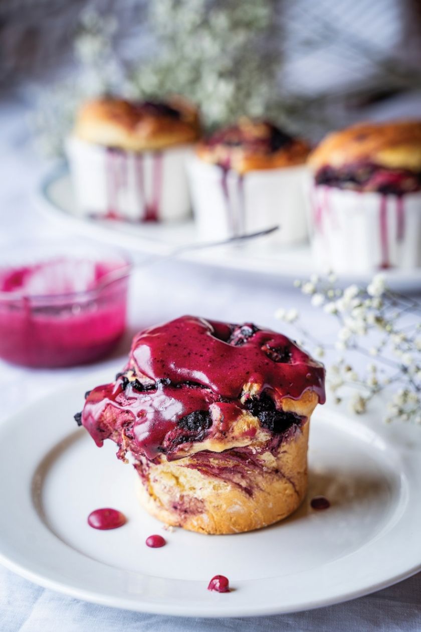 ekologiczny dom muffin jagodowy
