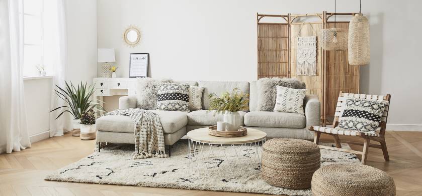 salon w stylu boho