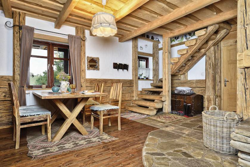 wnętrza domów drewnianych