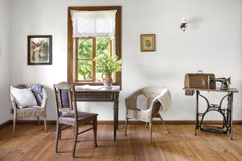 salon w stylu wiejskim