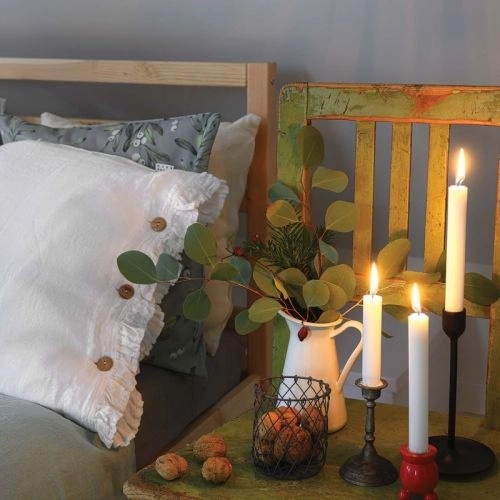 sypialnia boże narodzenie dekoracje