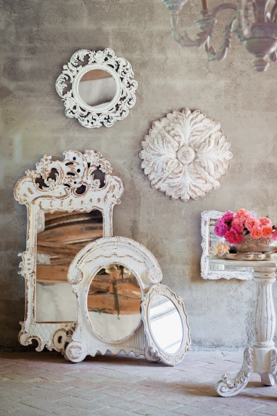 W stylu vintage, house2home.pl Lustro dekoracyjne na ścianę styl prowansalski